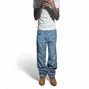 Vintage Y2K Big Star Light Wash Distressed Pioneer Bootcut Jeans